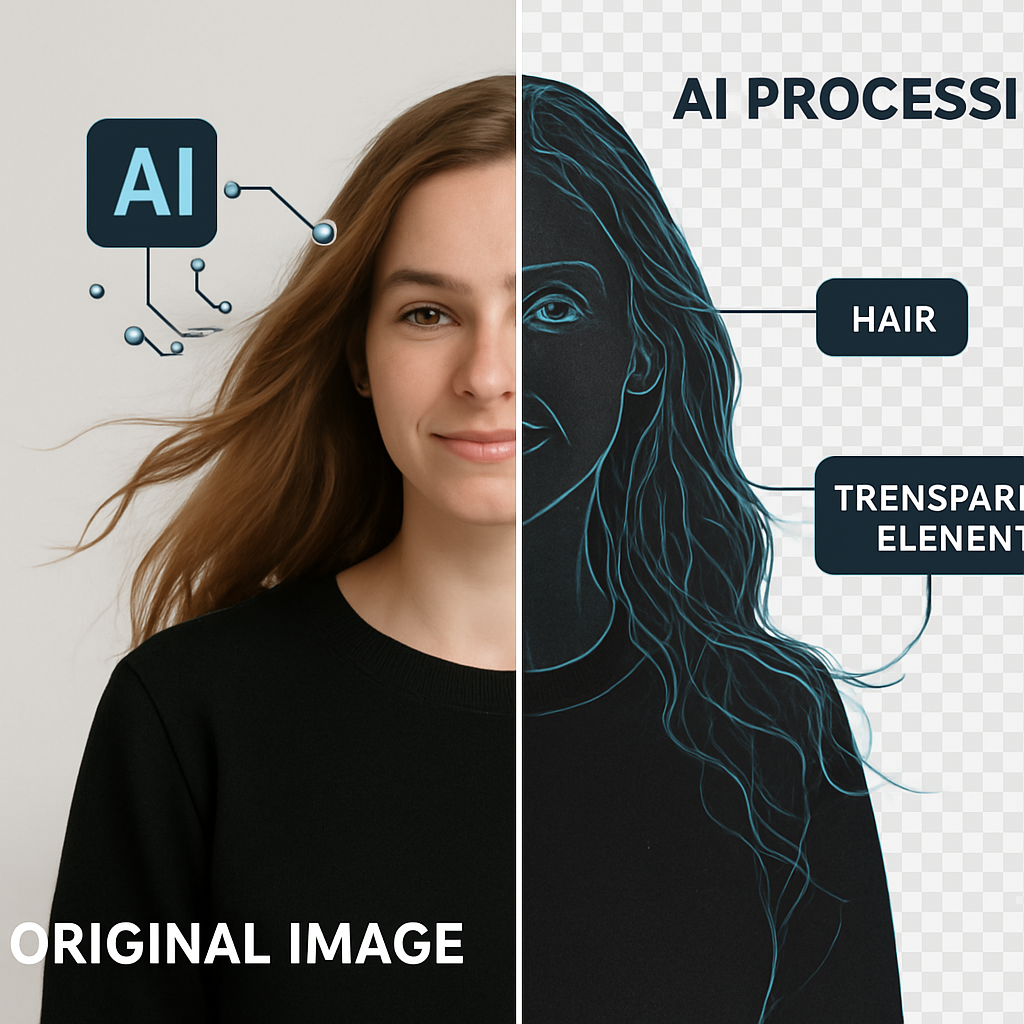 AI image matting technology diagram